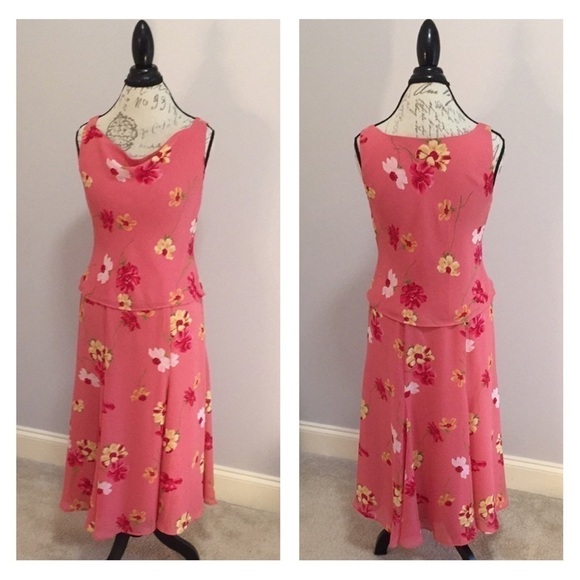 Kasper Floral Print Skirt 6 - Picture 6 of 6